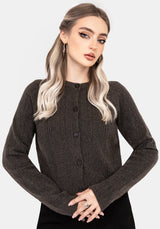 Serena Cross Pointelle Button Down Knit Cardigan