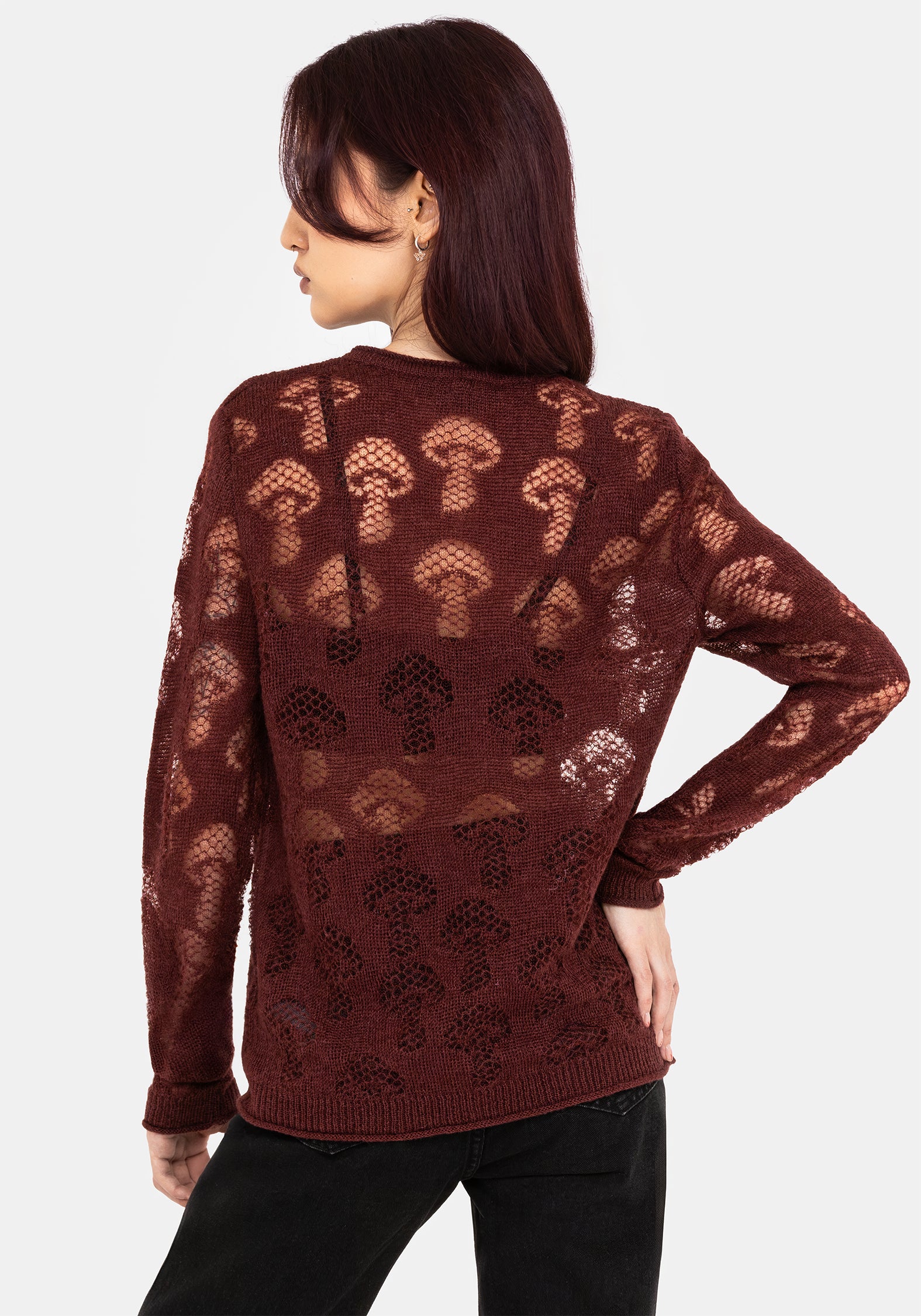 Harriet Lurex Mushroom Detail Knit Sweater