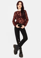 Harriet Lurex Mushroom Detail Knit Sweater