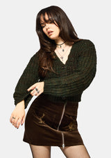 Bracken Chunky Ribbed Cropped Knit Cardigan