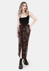 Gillian Cotton Paisley Knit Midi Wrap Skirt