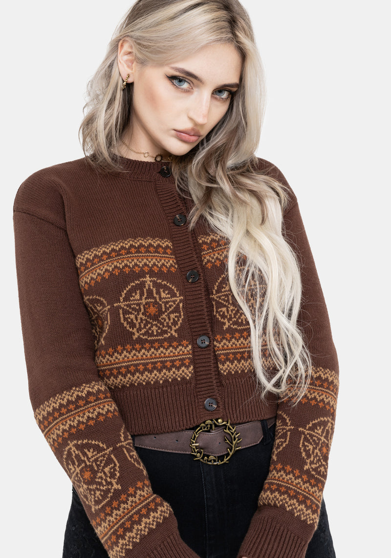 Olympia Pentagram Fairisle Knit Cardigan
