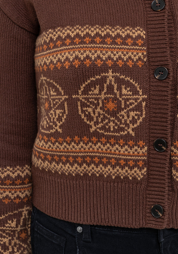 Olympia Pentagram Fairisle Knit Cardigan