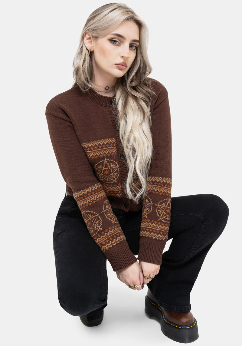 Olympia Pentagram Fairisle Knit Cardigan