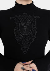 Torquil Bodice Lace Ribbed Knit Jumper