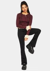 Kiera Pointelle Trim Knit Cardigan