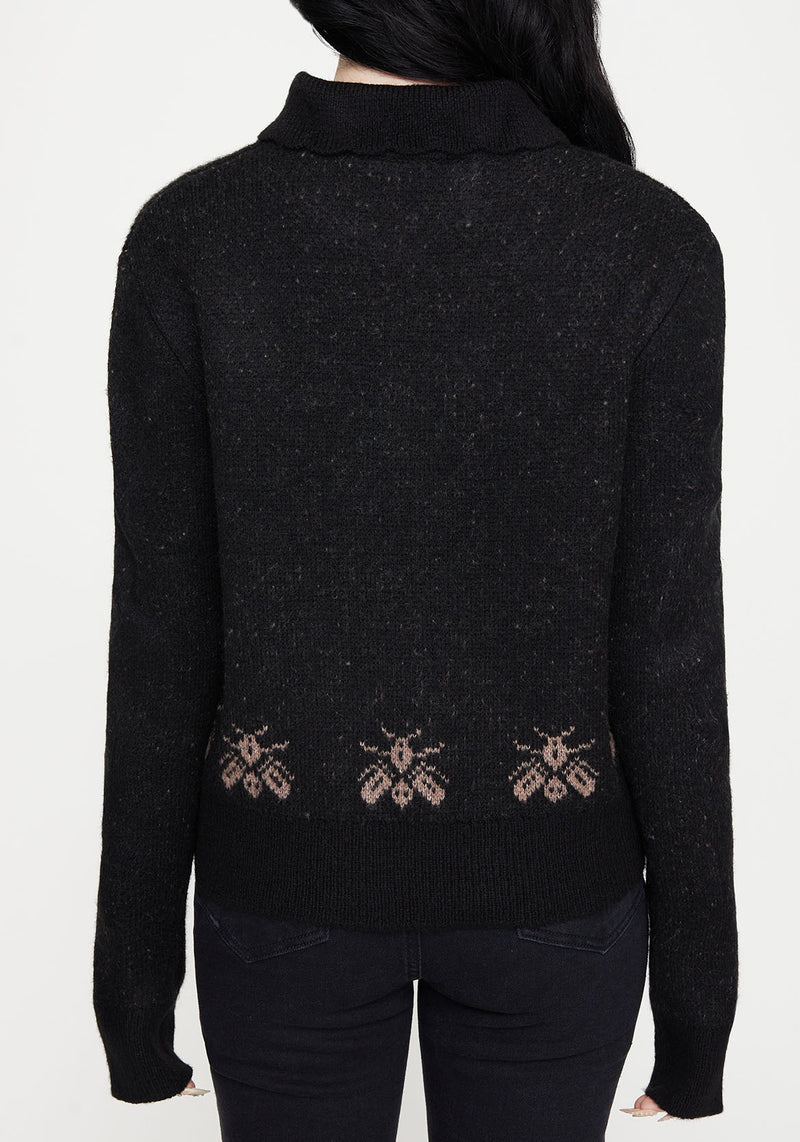 Aura Dragon Jacquard Collar Knit Sweater