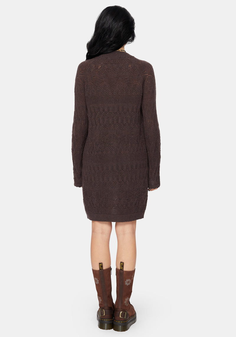 Cadmium Chunky Ribbed Longline Cardigan