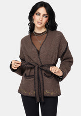 Maraea Belted Herringbone Coatigan