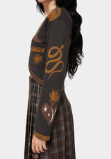 Starfall Moon Jacquard Knit Cardigan