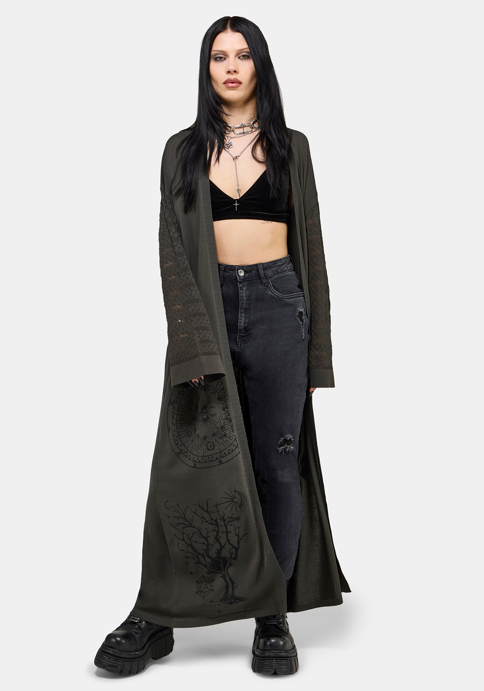 Evander Cosmic Astrology Lightweight Longline Cardigan – Disturbia