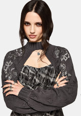 Wren Floral Embroidered Funnel Neck Shrug