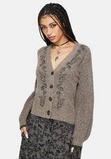 Sao Thistle Embroidered Knit Cardigan