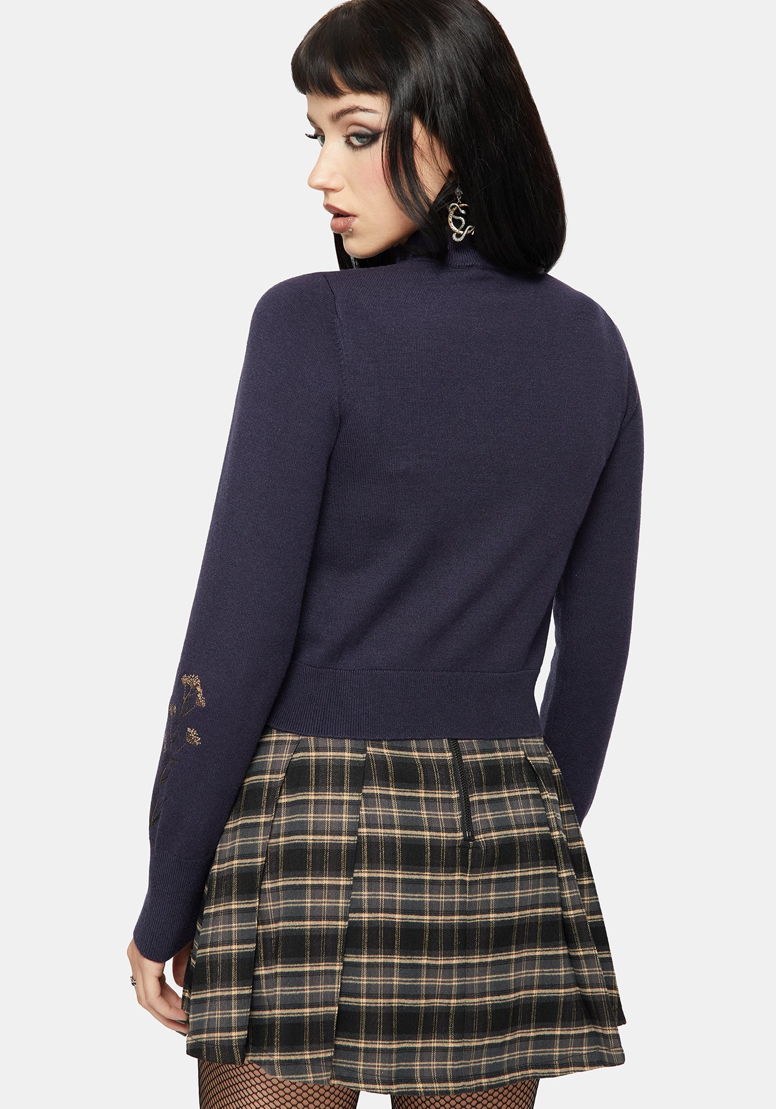 Griffinfly Embroidered Knit Sweater