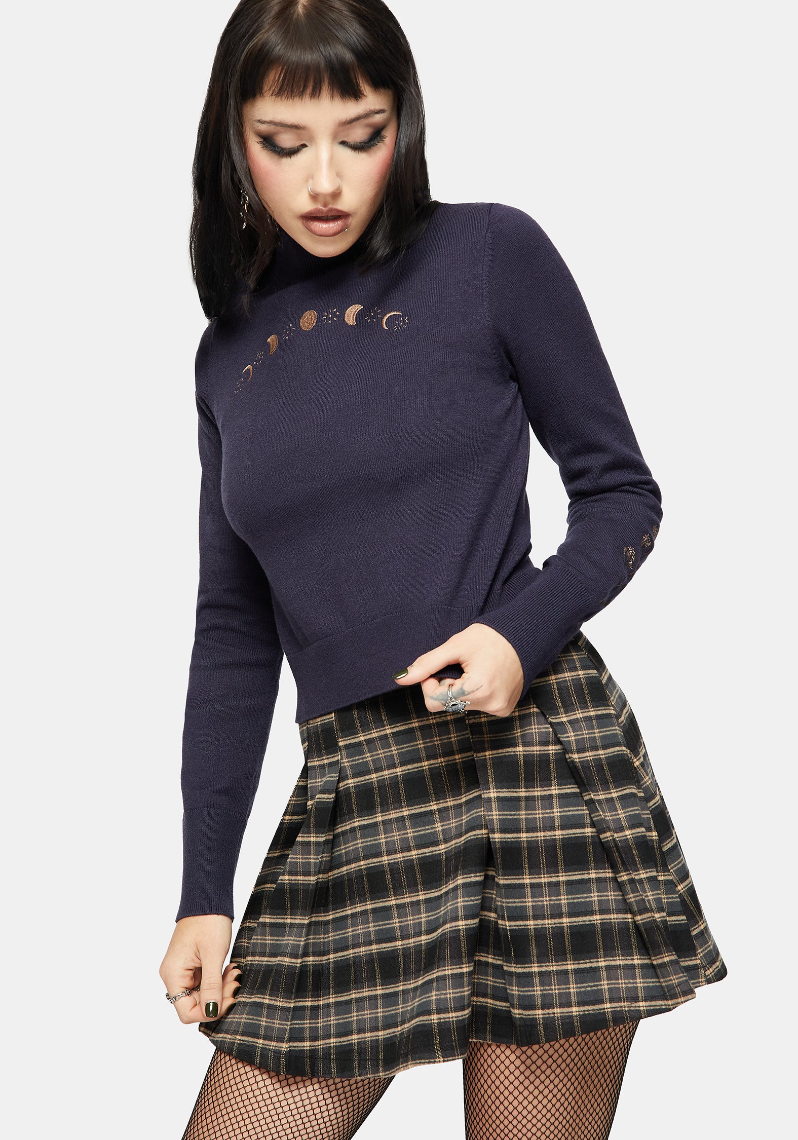 Griffinfly Embroidered Knit Sweater