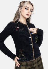 Ame Embroidered Blanket Stitch Cardigan