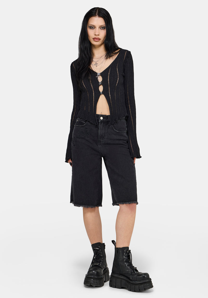 Faylin Ladder Stitch Knit Cardigan – Disturbia