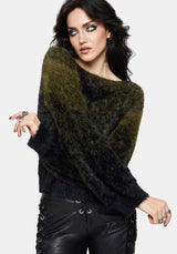 Maple Tie Dye Knit Sweater - Green