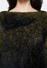 Maple Tie Dye Knit Sweater - Green