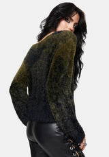 Maple Tie Dye Knit Sweater - Green