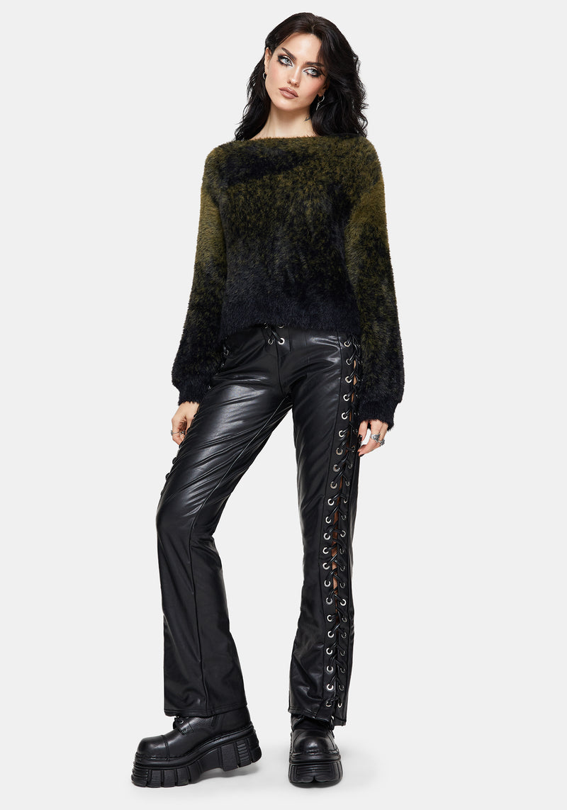 Maple Tie Dye Knit Sweater - Green