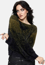 Maple Tie Dye Knit Sweater - Green