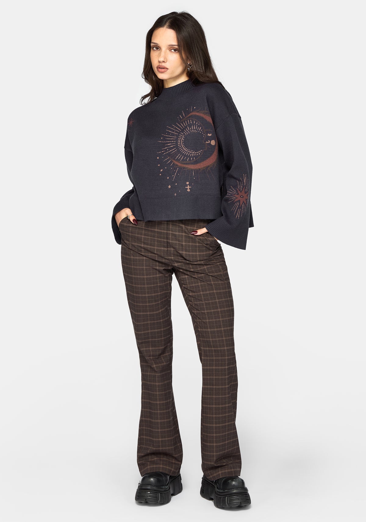 Angela Celestial Jacquard Knit Sweater