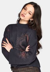 Angela Celestial Jacquard Knit Sweater
