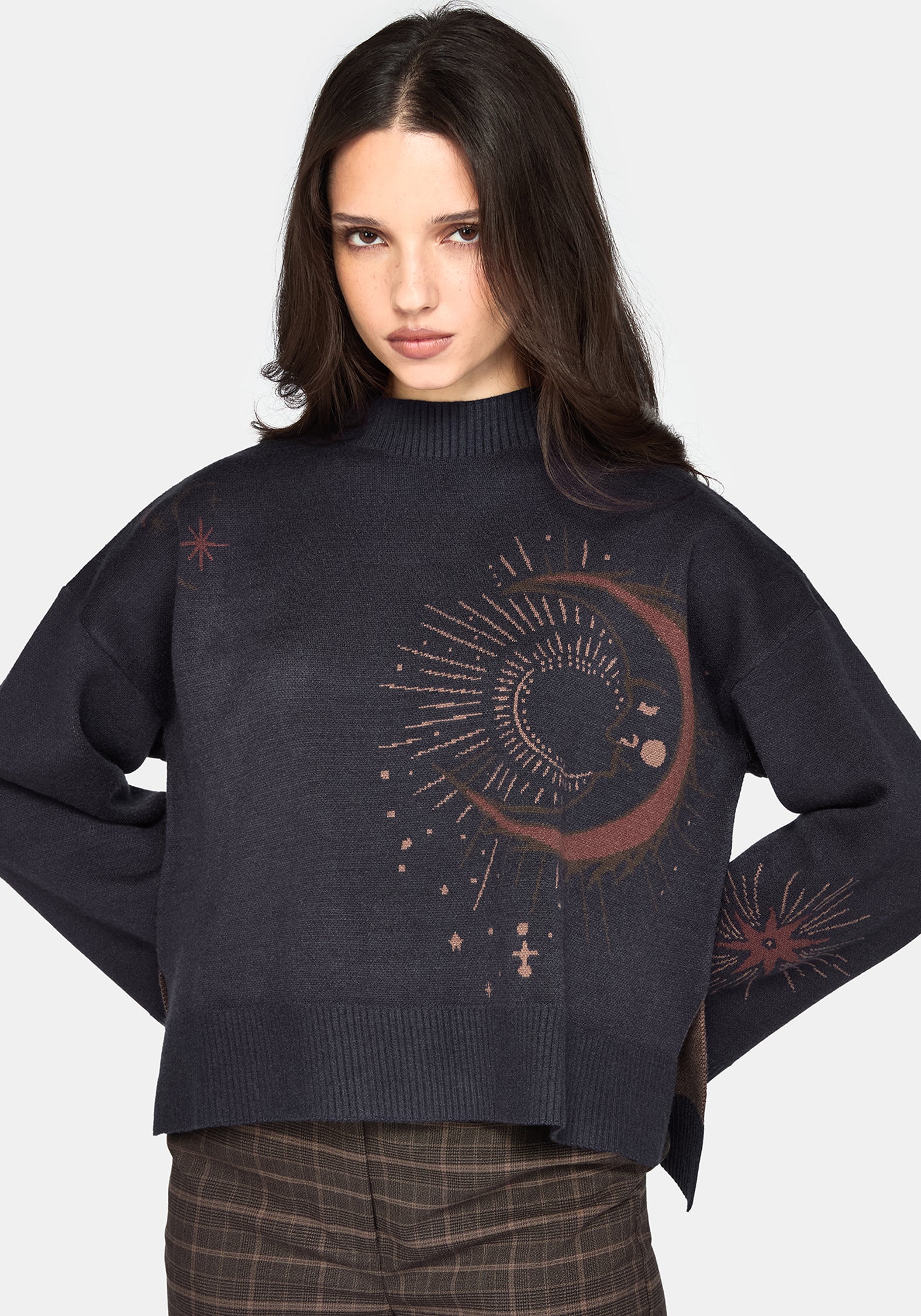 Angela Celestial Jacquard Knit Sweater
