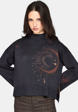 Angela Celestial Jacquard Knit Sweater