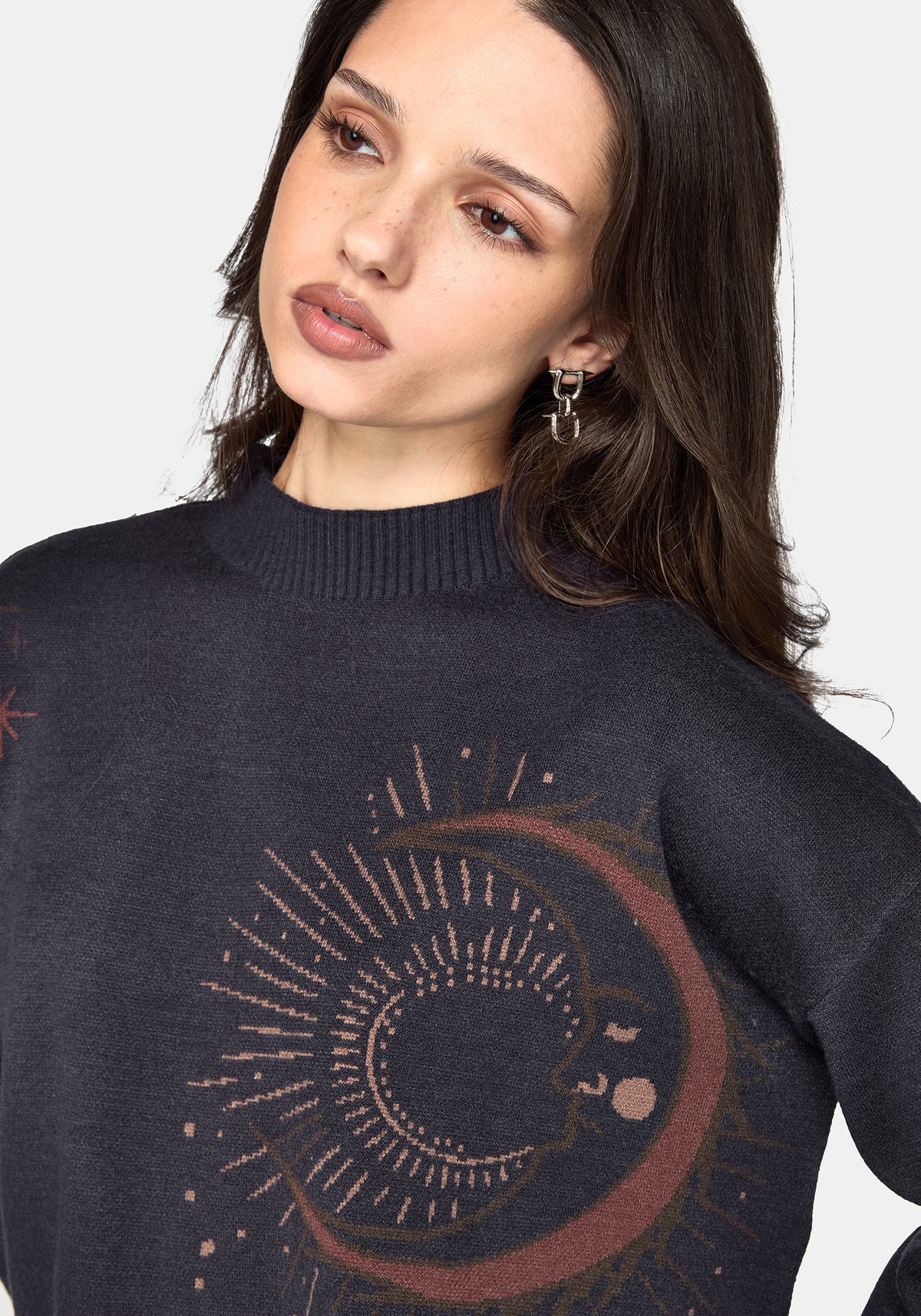 Angela Celestial Jacquard Knit Sweater