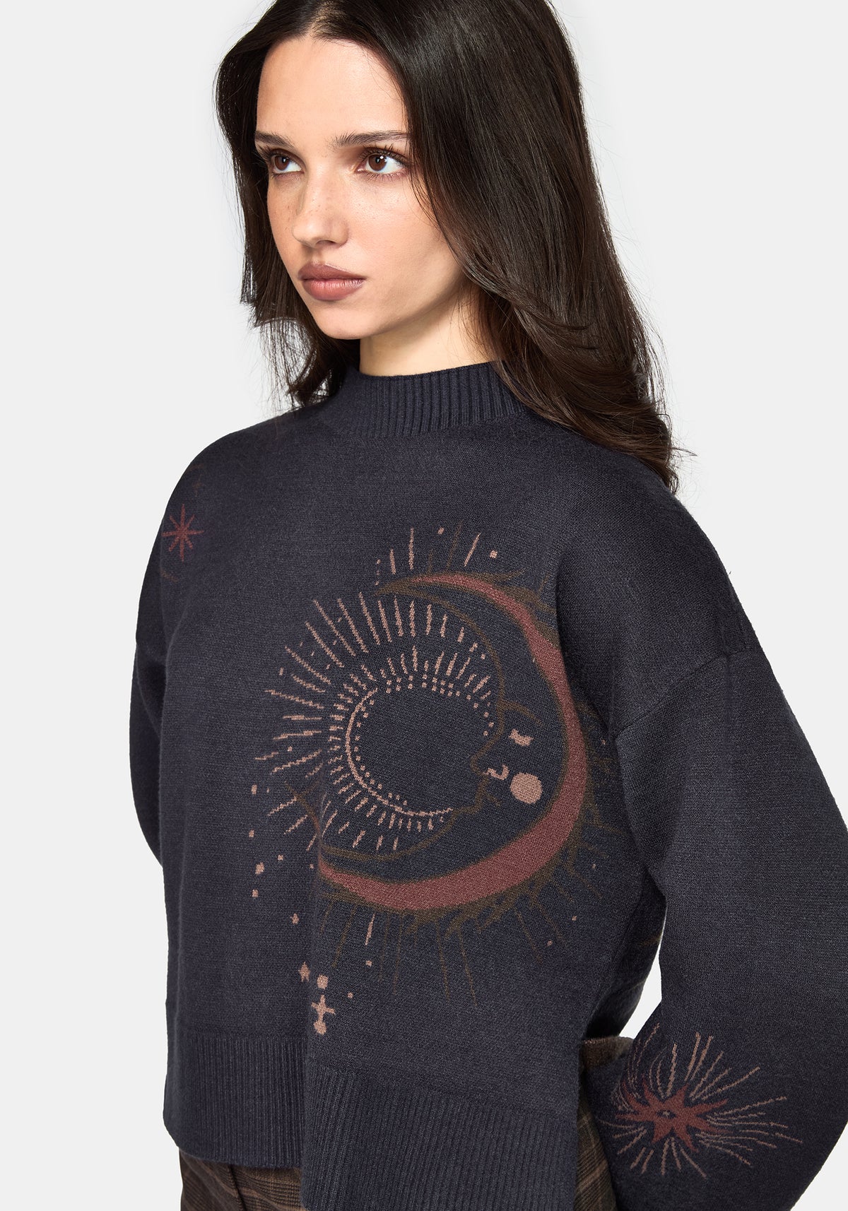 Angela Celestial Jacquard Knit Sweater