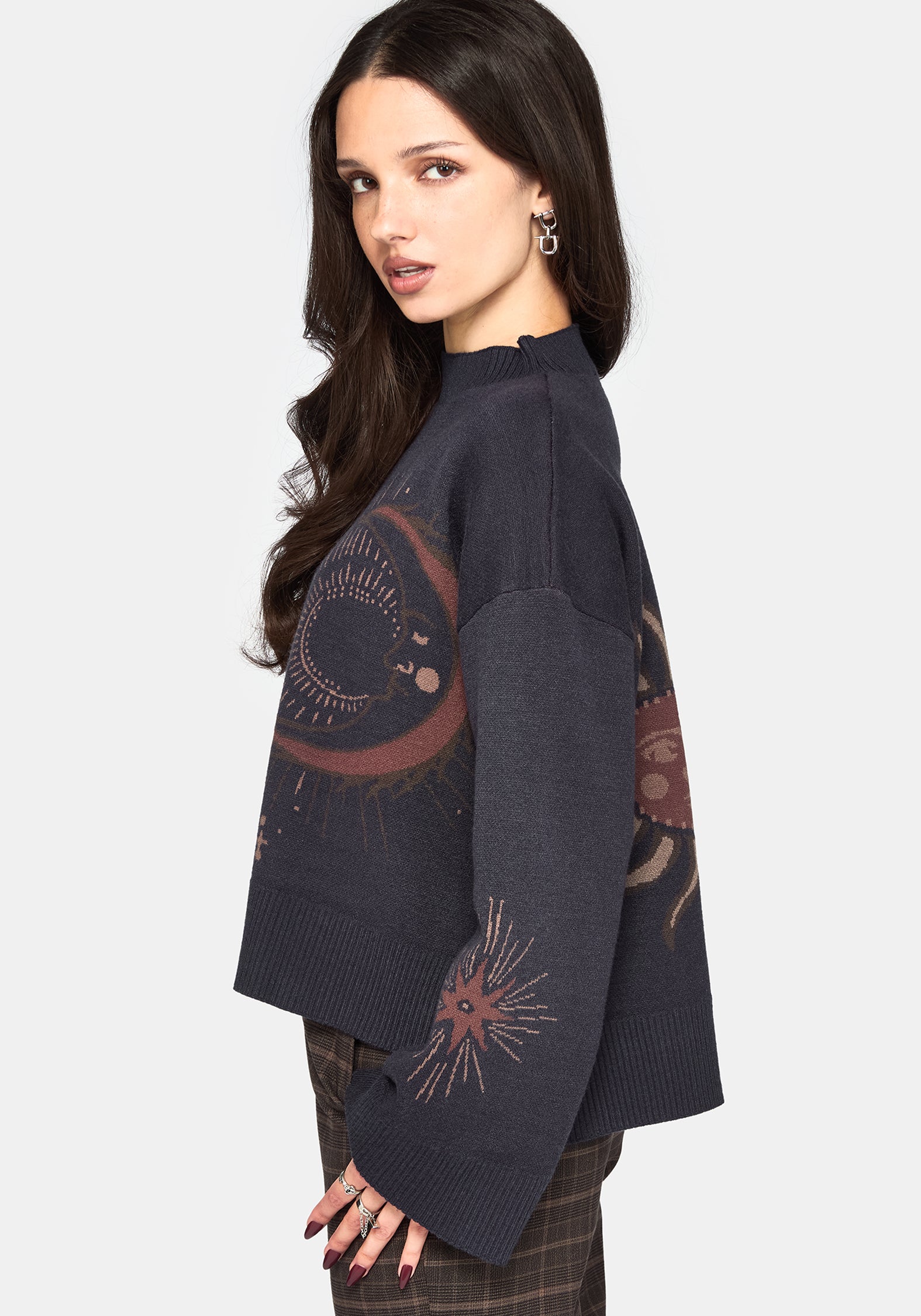 Angela Celestial Jacquard Knit Sweater