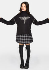 Mourn Moth Blanket Stitch Knit Sweater