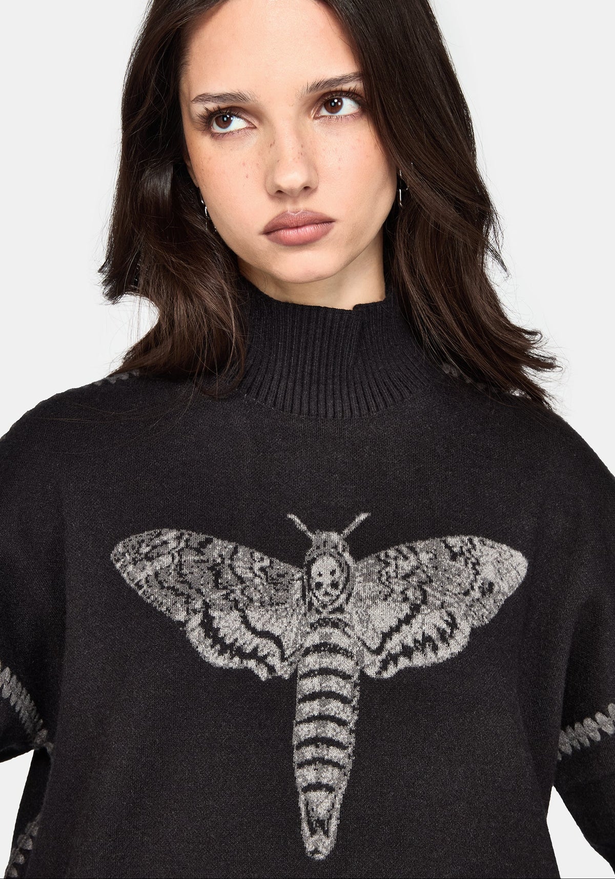 Mourn Moth Blanket Stitch Knit Jumper