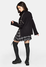 Mourn Moth Blanket Stitch Knit Sweater