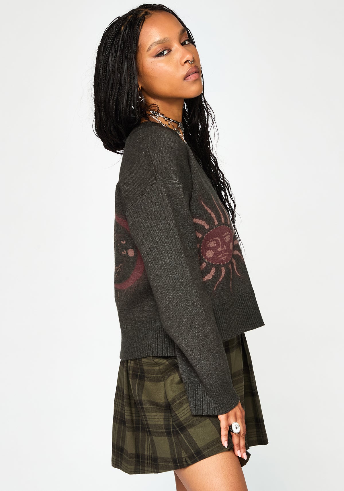 Angela Celestial Jacquard Knit Cardigan
