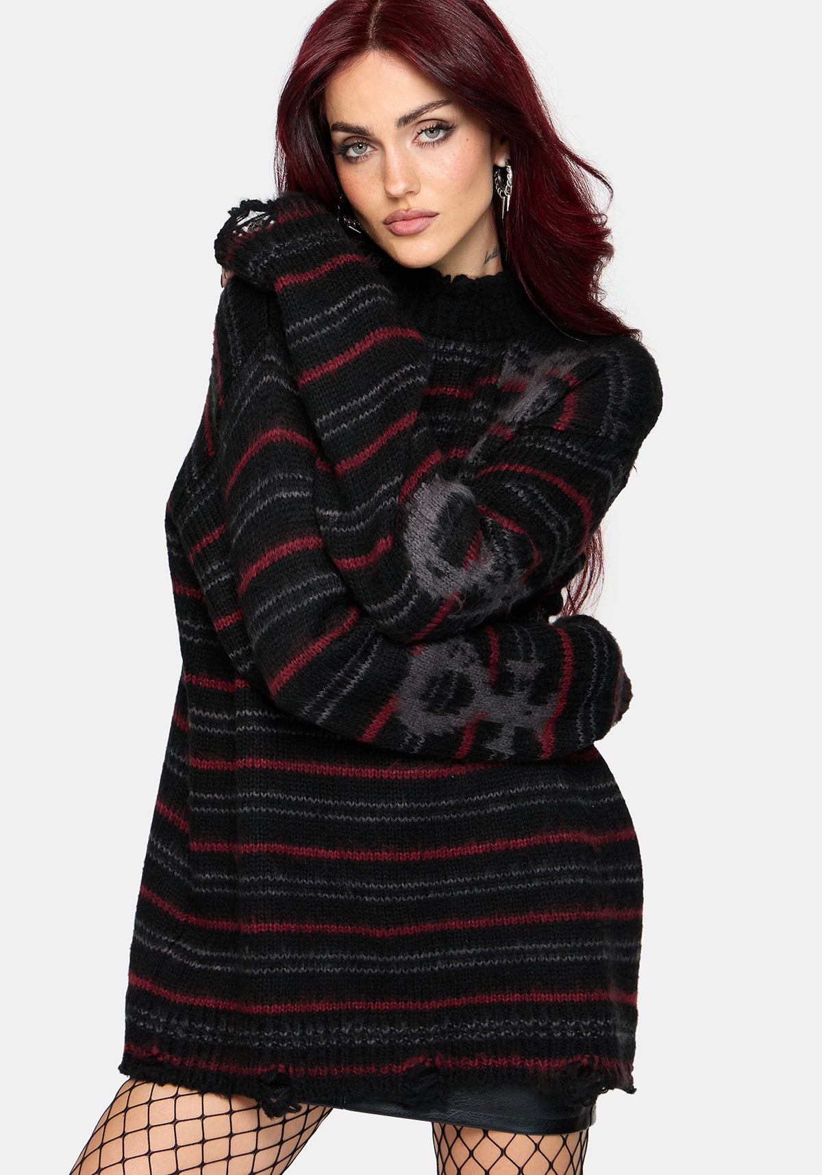 Alani Rune Stripe Jacquard Knit Jumper