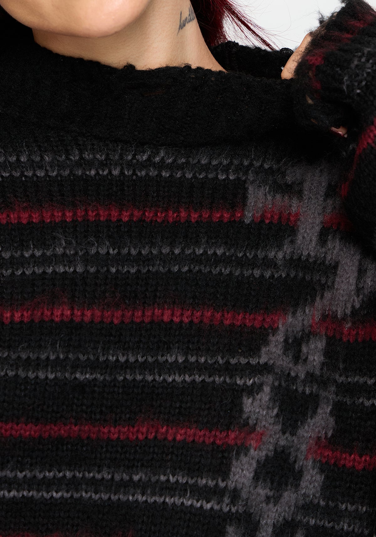 Alani Rune Stripe Jacquard Knit Jumper