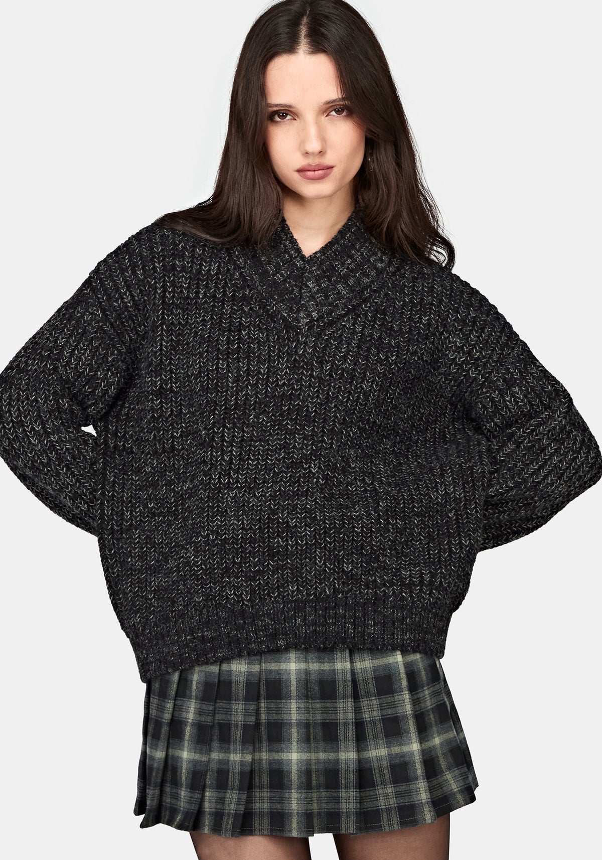 Astra V-Neck Chunky Knit Sweater