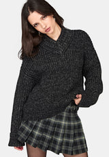Astra V-Neck Chunky Knit Sweater