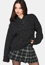 Astra V-Neck Chunky Knit Sweater