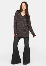 Diabolical V Neck Knit Sweater