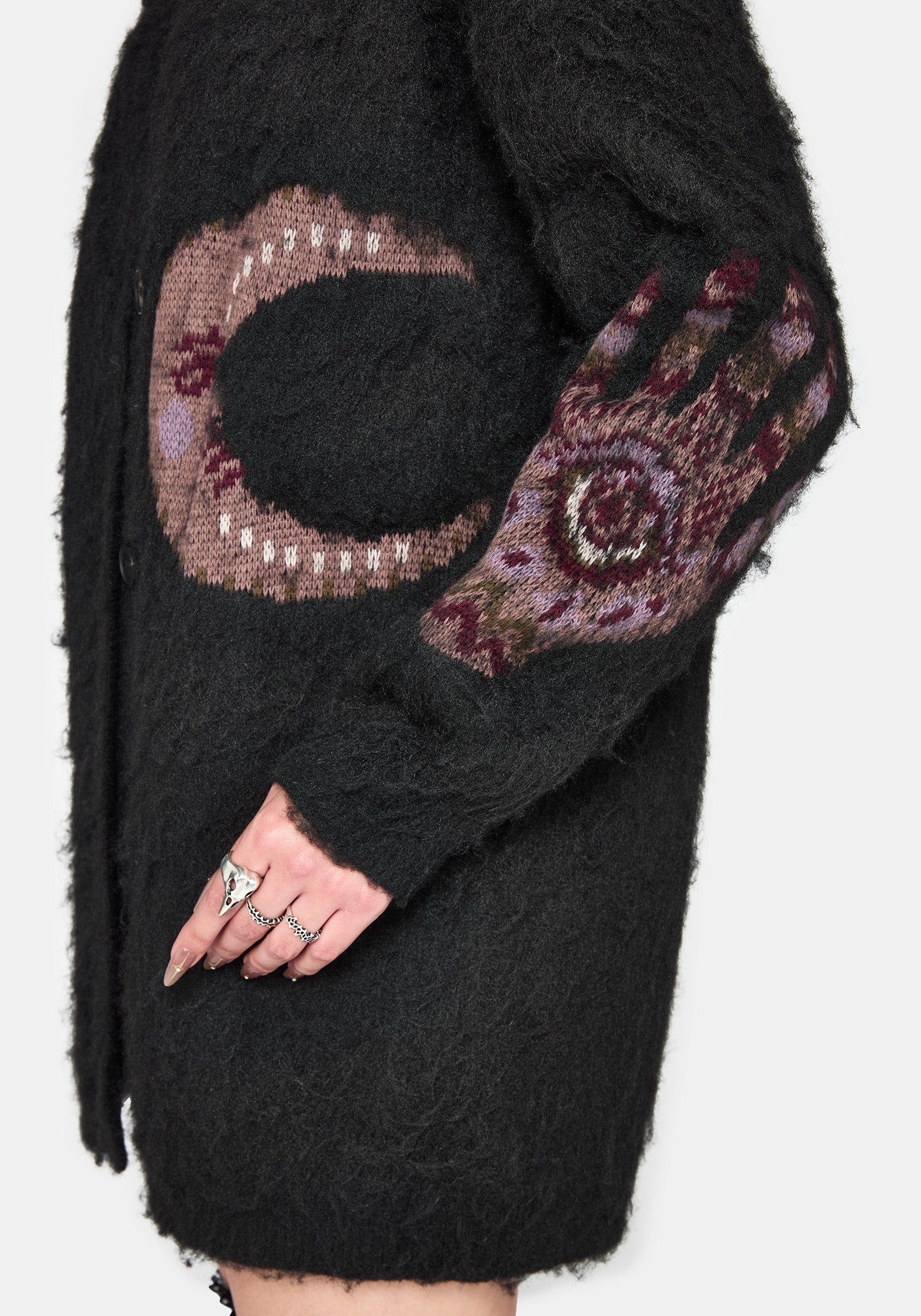 Angela Celestial Fluffy Knit Cardigan
