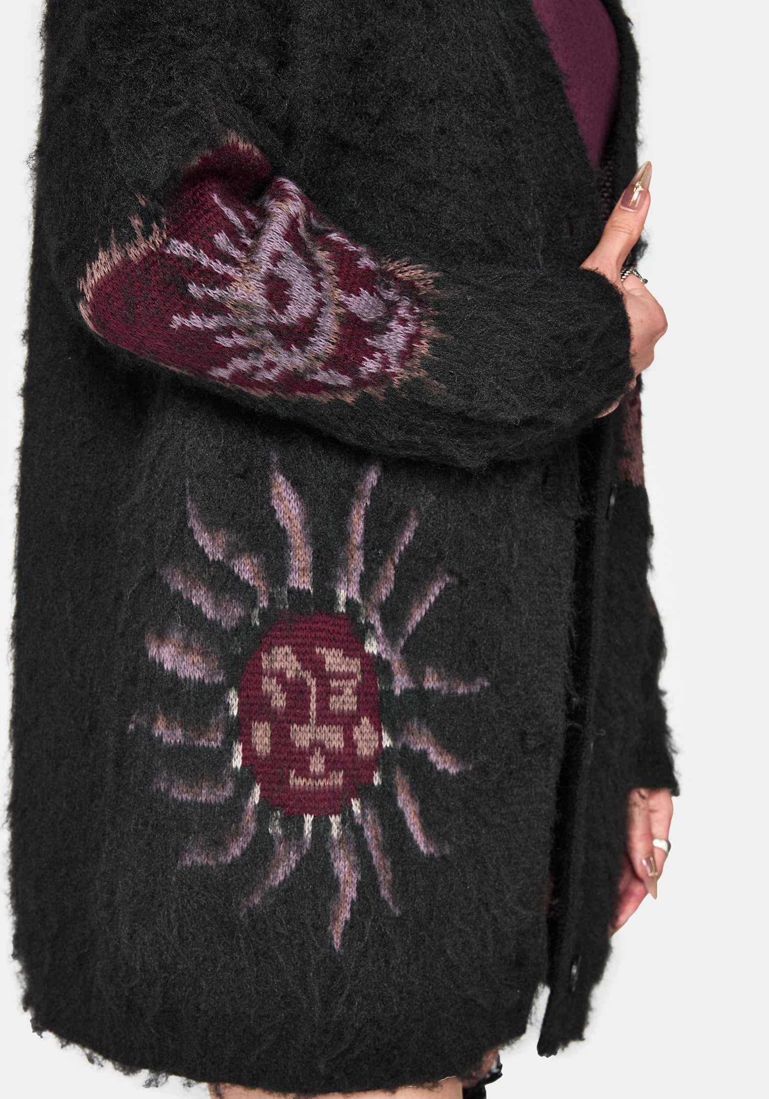 Angela Celestial Fluffy Knit Cardigan