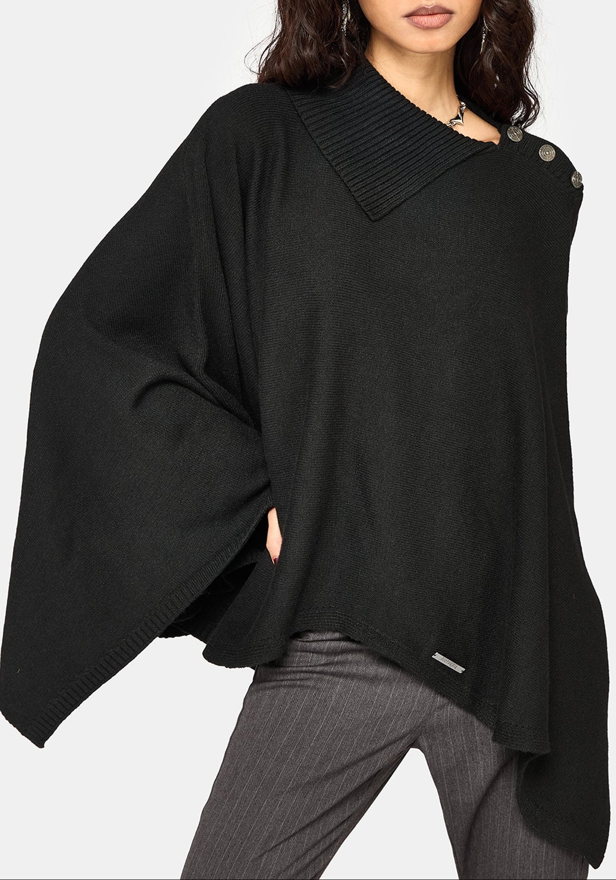 Alois Asymmetric Knit Cape