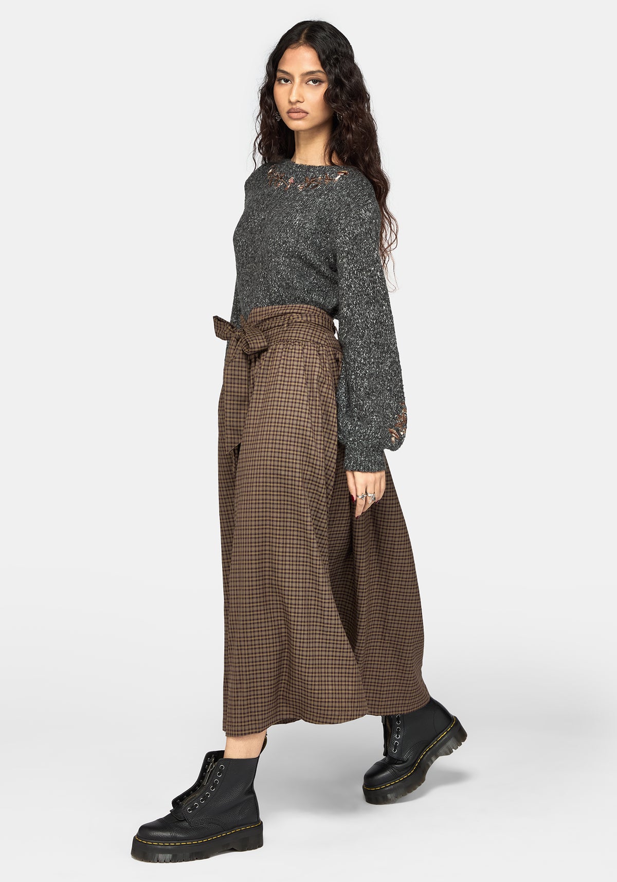 Beatrix Mushroom Embroidered Knit Sweater