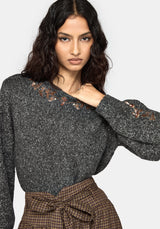 Beatrix Mushroom Embroidered Knit Sweater