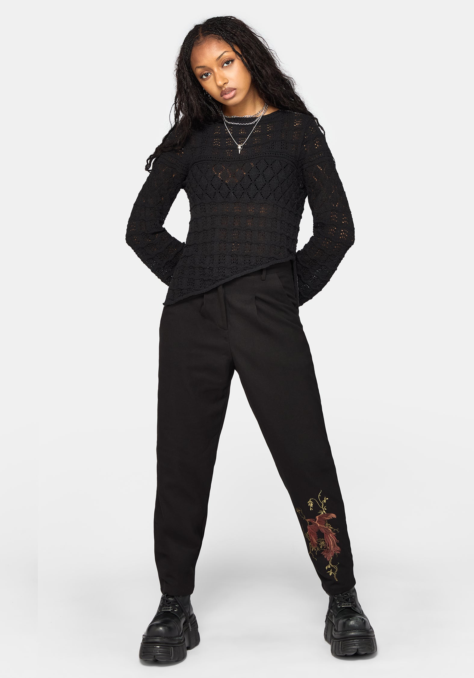 Olesia Asymmetric Knit Sweater