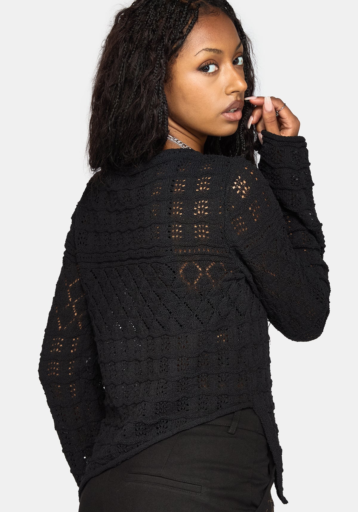Olesia Asymmetric Knit Sweater